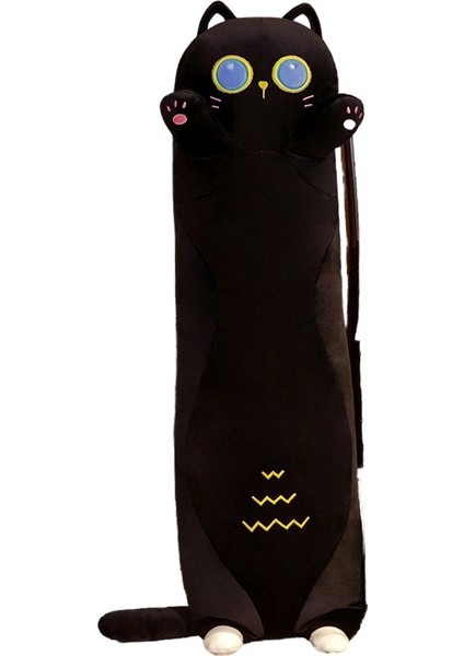 Şişman Kedi Peluş Oyuncak Bebek Sevimli Şişman Ev Kedisi Yastık Çocuk Yatağı Uzun Yastık Bebek Kız (1100MM) (Yurt Dışından)