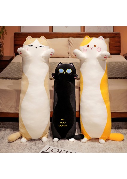 Şişman Kedi Peluş Oyuncak Bebek Sevimli Şişman Ev Kedisi Yastık Çocuk Yatağı Uzun Yastık Bebek Kız (1100MM) (Yurt Dışından) fırsatları