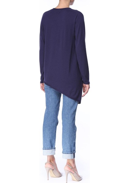 Asimetrik Kesim V Yaka Yırtmaçlı Kaşmir Kazak fırsatları