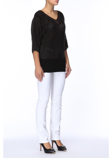 Yarasa Kol Desenli V Yaka Uzun Kazak fiyatları