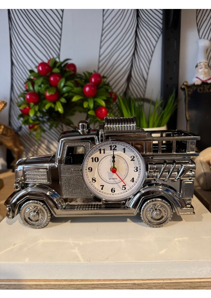 Dekoratif Kalemlik Kamyon Masa Saat