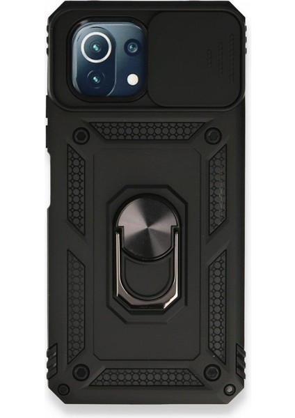 Xiaomi Mi 11 Lite Ile Uyumlu Kılıf Kamera Korumalı Sürgülü Yüzüklü Standlı Tank modelleri