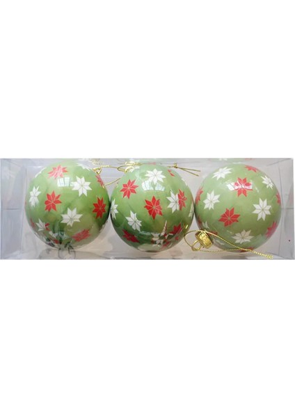 Etnik Yılbaşı Ağaç Süsleme Topu 8cm 3lü fiyatları