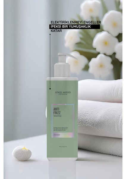 Anti Frizz Smothing Kabaran Kontrol Altına Alınamayan Elektriklenen Saçlar İçin Şampuan 400 ml