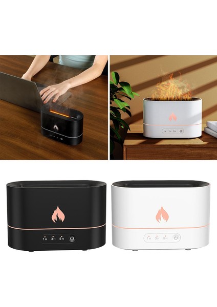 Gerçekçi Alev Sis Makinesi Aromaterapi Difüzörü USB Oda Spa Ofis Için Taşınabilir Hava Nemlendirici-Beyaz (Yurt Dışından) indirimleri