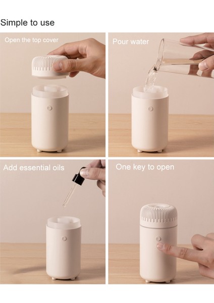 Araba Aromaterapi Nemlendirici, USB Sis Makinesi 100ML Ultrasonik Hava Aroma Difüzörü Ev/yatak Odası Pembe (Yurt Dışından)