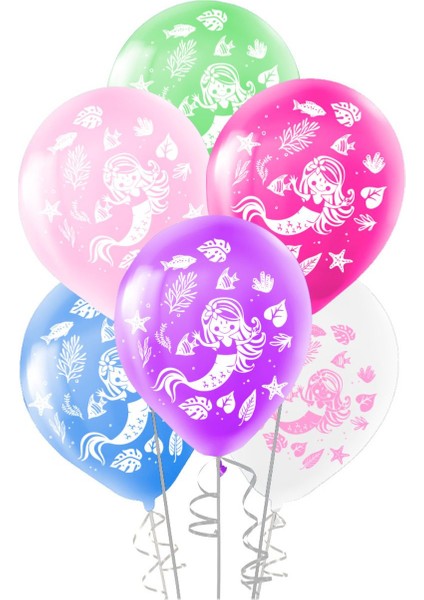 Denizkızı Baskılı Pastel Balon 12" 100 Adet