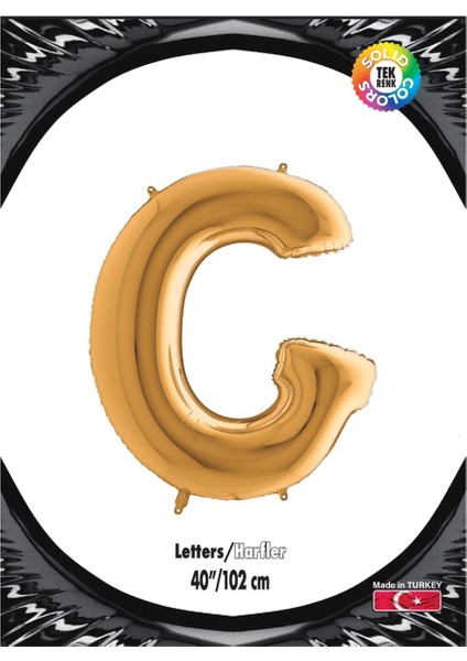 G Harf Altın Folyo Balon 40"