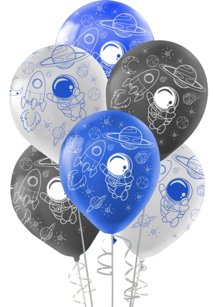 Çepeçevre Baskılı Rocket Space Balon 12" 100 Adet