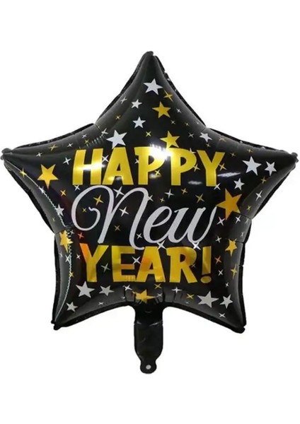 Happy New Year Yıldız Folyo Balon