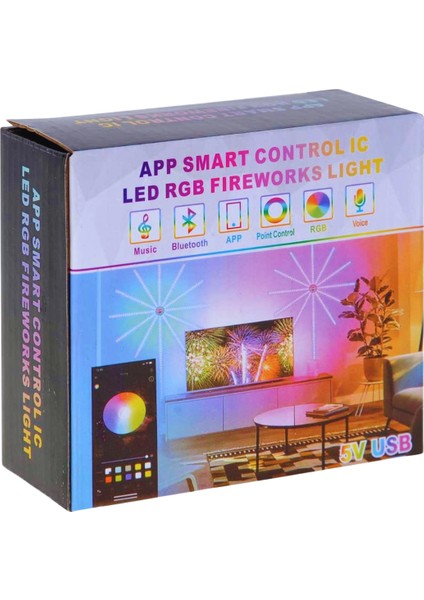 LED Dekor Lamba Havi Fişek USB Li
