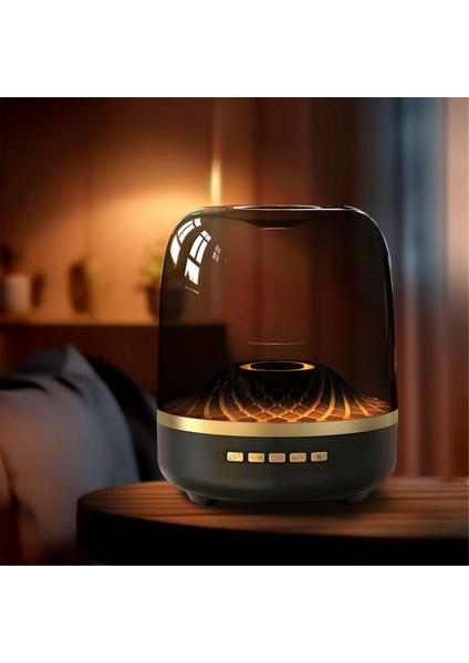 Ses Kutusu Bluetooth Subwoofer Renkli Cam Ev Yüksek Sesli Kablosuz Bilgisayar Hoparlörü Seyirci Krem Beyazı (Yurt Dışından)