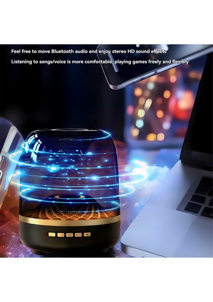 Ses Kutusu Bluetooth Subwoofer Renkli Cam Ev Yüksek Sesli Kablosuz Bilgisayar Hoparlörü Seyirci Krem Beyazı (Yurt Dışından) modelleri