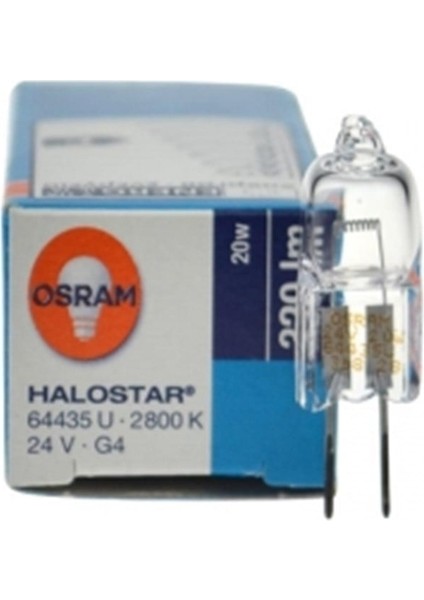 64435 U Osram 24V 20W G4 Ampul 2800K