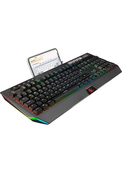 KB-R105 EXHERO Full RGB Ledli Outemu Blue Switch 5 Makro Tuşlu Gaming Klavye