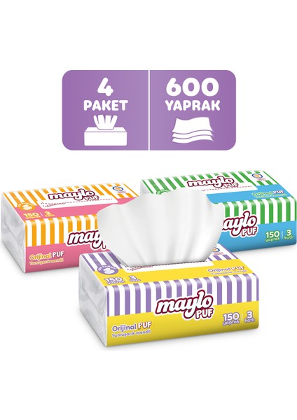 Puf Mendil 150'li 4 Paket