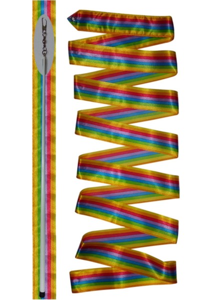 Ritmik Cimnastik Kurdelası ve Sopası Gökkuşağı