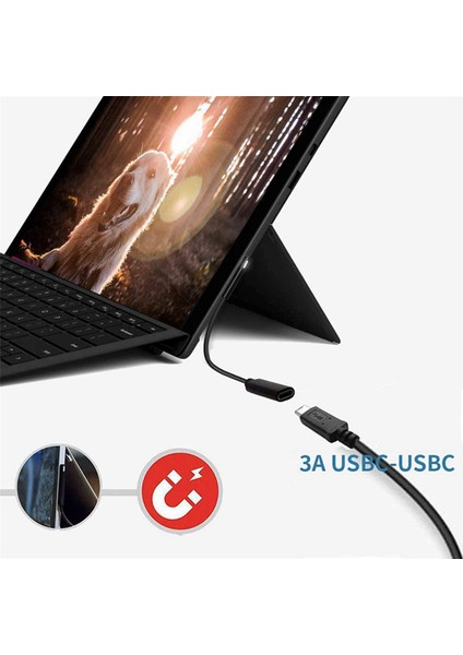 Usb-C Şarj Kablosuna Yüzey Bağlantısı Için Naylon Örgülü (Yurt Dışından)