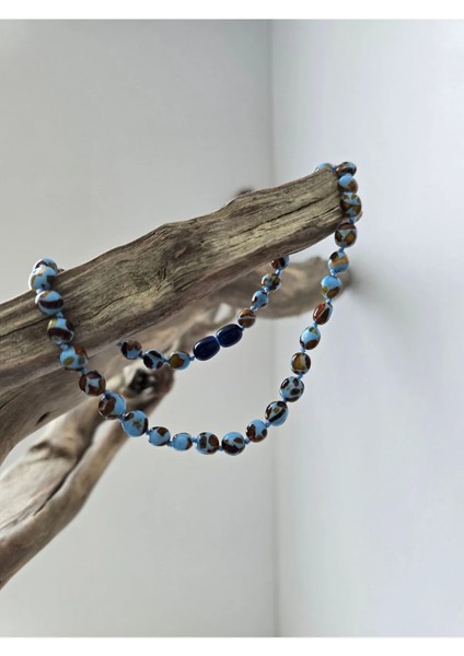 Babyblue Mozaik Doğal Sakinleştirici Kehribar Bebek Diş Kolyesi fiyatları