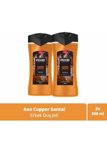 Premium Collection Duş Jeli Copper Santal 3 In 1 Vücut Saç Yüz 300 ml X2