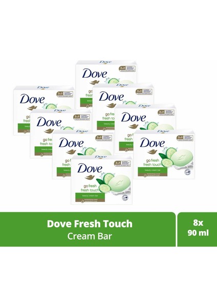 Beauty Cream Bar Go Fresh Fresh Touch Nemlendirici Krem 90 G X8