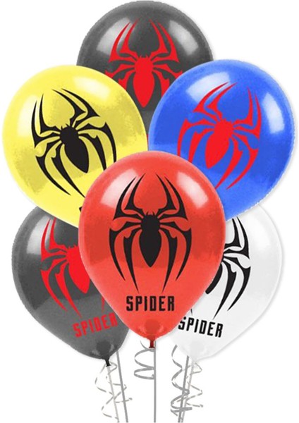 Spider Baskılı Balon 12" 100 Adet