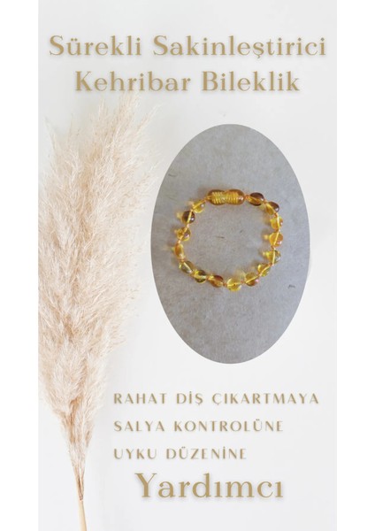 Damla Kehribar Yatıştırıcı Bebek Bileklik