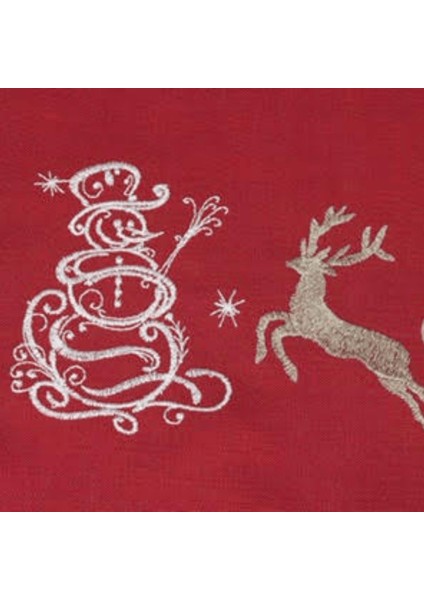 Dolce Gardenya Nakışlı Yılbaşı Kırmızı Masa Örtüsü indirimleri