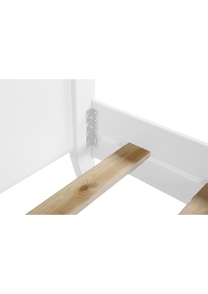 Uren Modern Inci Beyaz Tek Kişilik Karyola 90X190