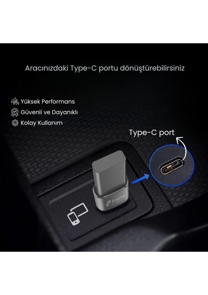 CCA01 Type-C To USB 3.1 Dönüştürücü Metal Adaptör Mini Otg (Priente Türkiye Garantili)