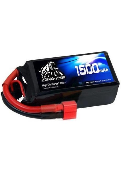 Leopard Power 1500 mAh 11.1V 3S 25C Lityum Polimer Lipo Batarya Pil T Plug