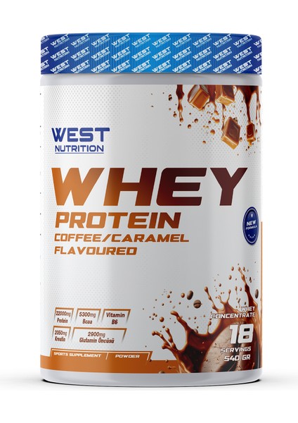 Whey Protein Tozu 540 gr 18 Servis Kahve Karamel