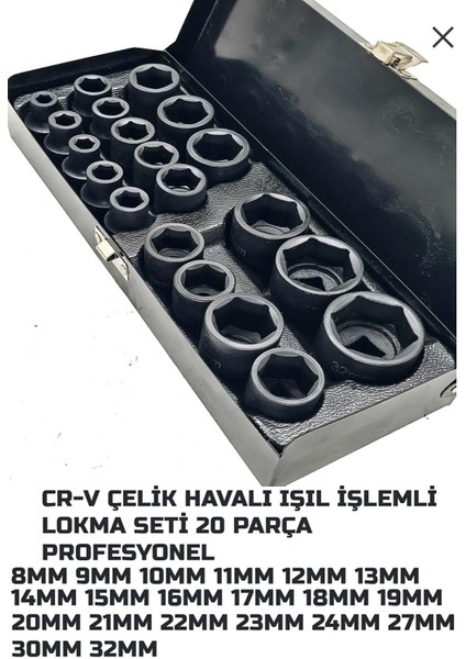 20 Parça 1/2 Havalı Lokma Seti Kısa Tip