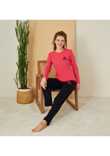 Nakış Detaylı Kadın Pijama Takımı 3109
