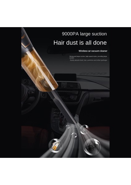 9000PA Kablosuz Araba Süpürgesi 2'si 1 Arada Üflenebilir Kablosuz Siyah (Yurt Dışından) modelleri