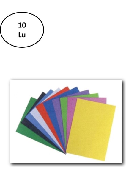 50X70 Sedefli Fon Kartonu 10 Lu Karışık Renk