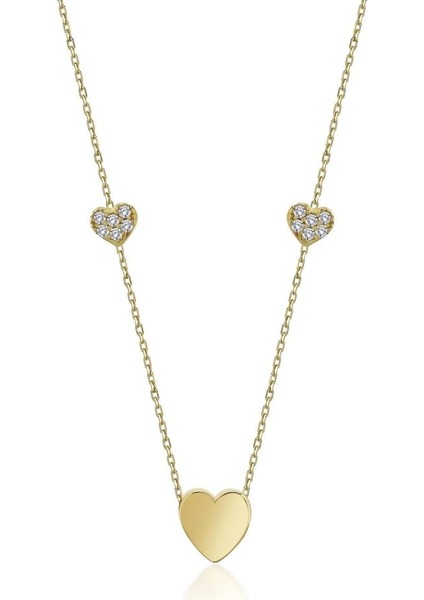 Altın Kalpli Kolye Aile