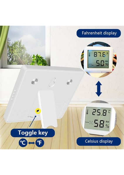 LCD Dijital Higrometre Termometre Iç Mekan Nem Ölçer Sensörü (Yurt Dışından)