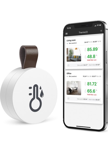 Termometre Higrometre Kablosuz Bluetooth Dış Mekan Termometresi (Yurt Dışından)