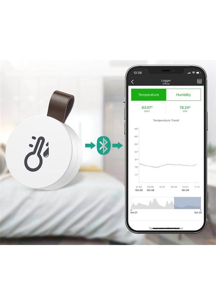 Termometre Higrometre Kablosuz Bluetooth Dış Mekan Termometresi (Yurt Dışından)