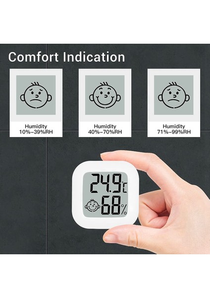 4'lü Paket Dijital Higrometre Iç Mekan Termometresi (Yurt Dışından)