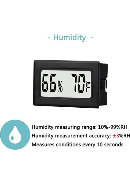 Mini Küçük Dijital Higrometre Nem Monitörü Fahrenheit (℉) (Yurt Dışından)