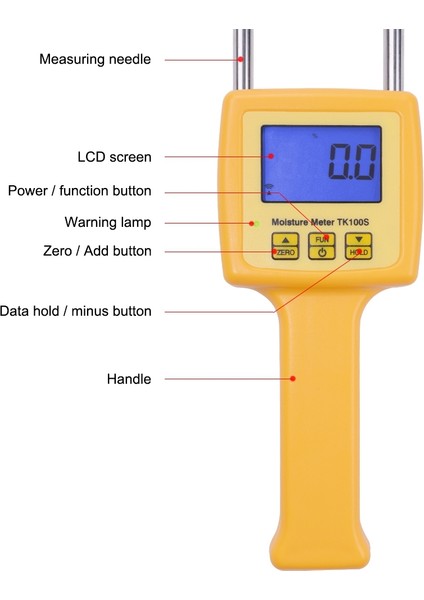 Mısır, Buğday, Pirinç, Fasulye, Buğday Unu Için Dijital Nem Ölçer TK100S (Yurt Dışından)