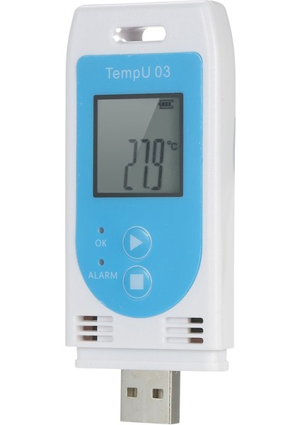 Tempu 03 USB Tekrar Kullanılabilir Rh Temp Veri Kaydedici Nem Kayıt Ölçer (Yurt Dışından)