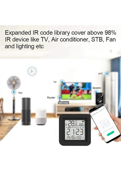 Tuya Akıllı Wifi Evrensel Ir Uzaktan Sıcaklık Nem Sensörü (Yurt Dışından)