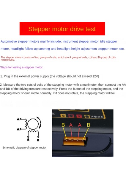 QDB-2A 3A Araba Ateşleme Bobini Test Cihazı Araba Rölanti Adım Motoru (Yurt Dışından)