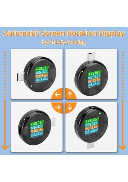 USB C Güç Ölçer Test Cihazı, USB Multimetre (Yurt Dışından)