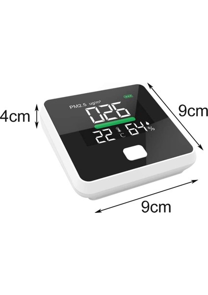 Pm2.5hava Kalitesi Monitörü Dijital Gaz Analizörü Görev Ev LED Sıcaklık Testi (Yurt Dışından)