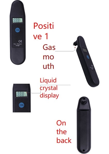 LCD Ekran Doğruluğu Tekerlek Lastik Hava Basıncı Ölçer Lastik Test Cihazı (Yurt Dışından)