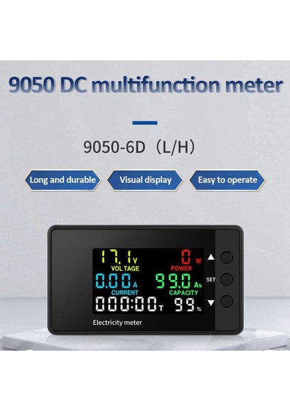 6'sı 1 Arada Voltmetre Ampermetre Dc 7.5-100V Wattmetre 0-200A (Yurt Dışından)
